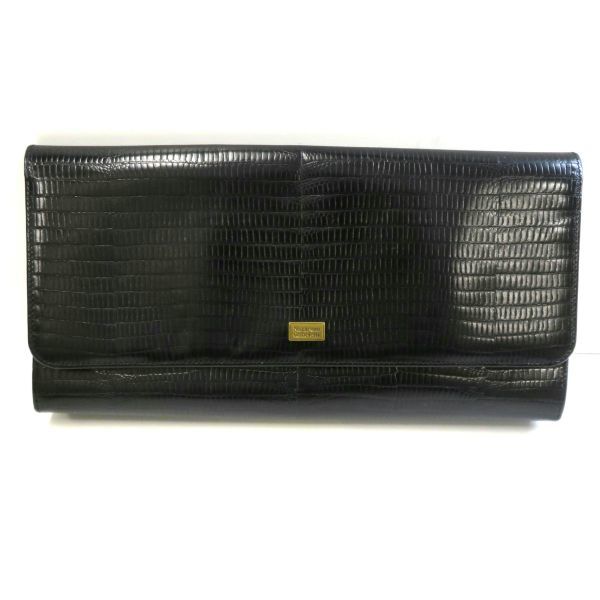 Nazareno Gabrielli/na The renoga yellowtail eli exotic leather clutch bag Second black 