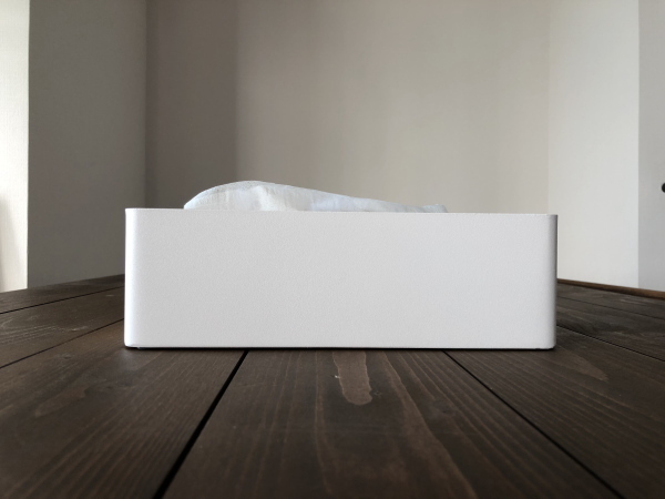 スチール ティッシュボックス（ナチュラル・本体ホワイト）ティッシュケース 収納 洗面所での使用も_画像5