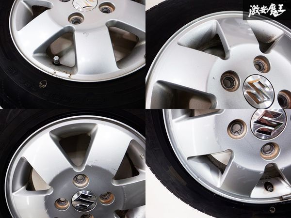 スズキ純正 DA64W エブリィワゴン 13インチ 4.5J +50 4穴 PCD100 ダンロップ 155/70R13 2020年 4本 ワゴンR ラパン アルト スクラム_画像6