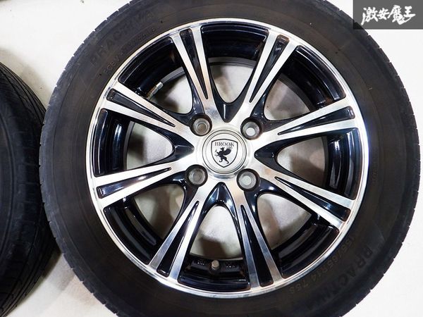 BLOOK ブルック 14インチ 4.5J +45 4穴 PCD100 PRACTIVA プラクティバ 155/65R14 4本 ワゴンR アルト ラパン ムーヴ タント ミラ_画像4