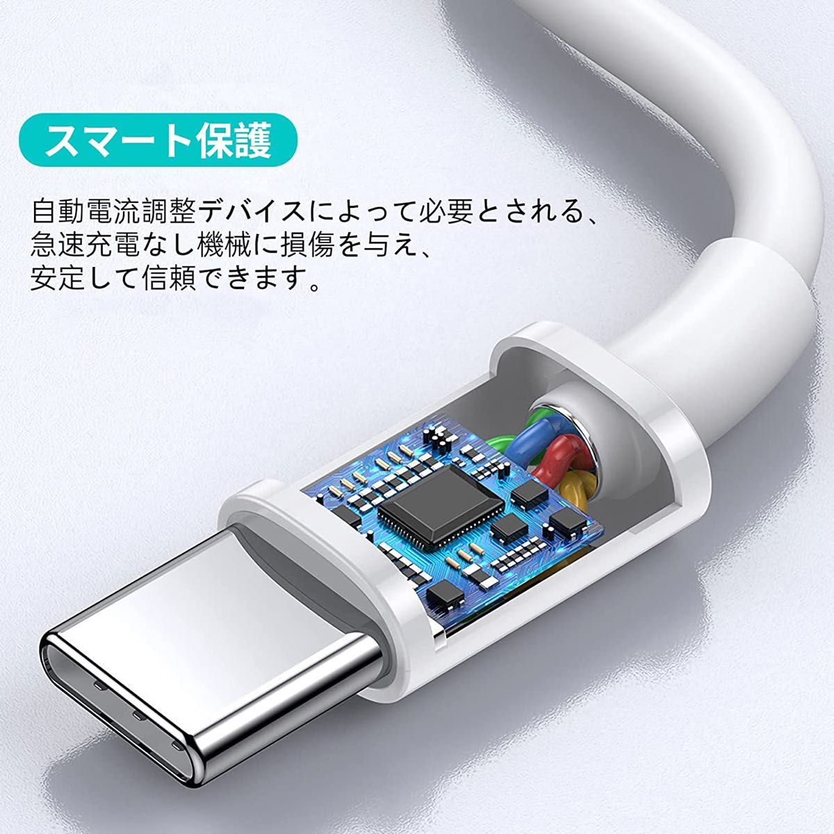 双方USB Type C 1メートル Type C 充電ケーブル 急速充電 高速データ転送 高い耐久性 頑丈 断線防止 新品未使用