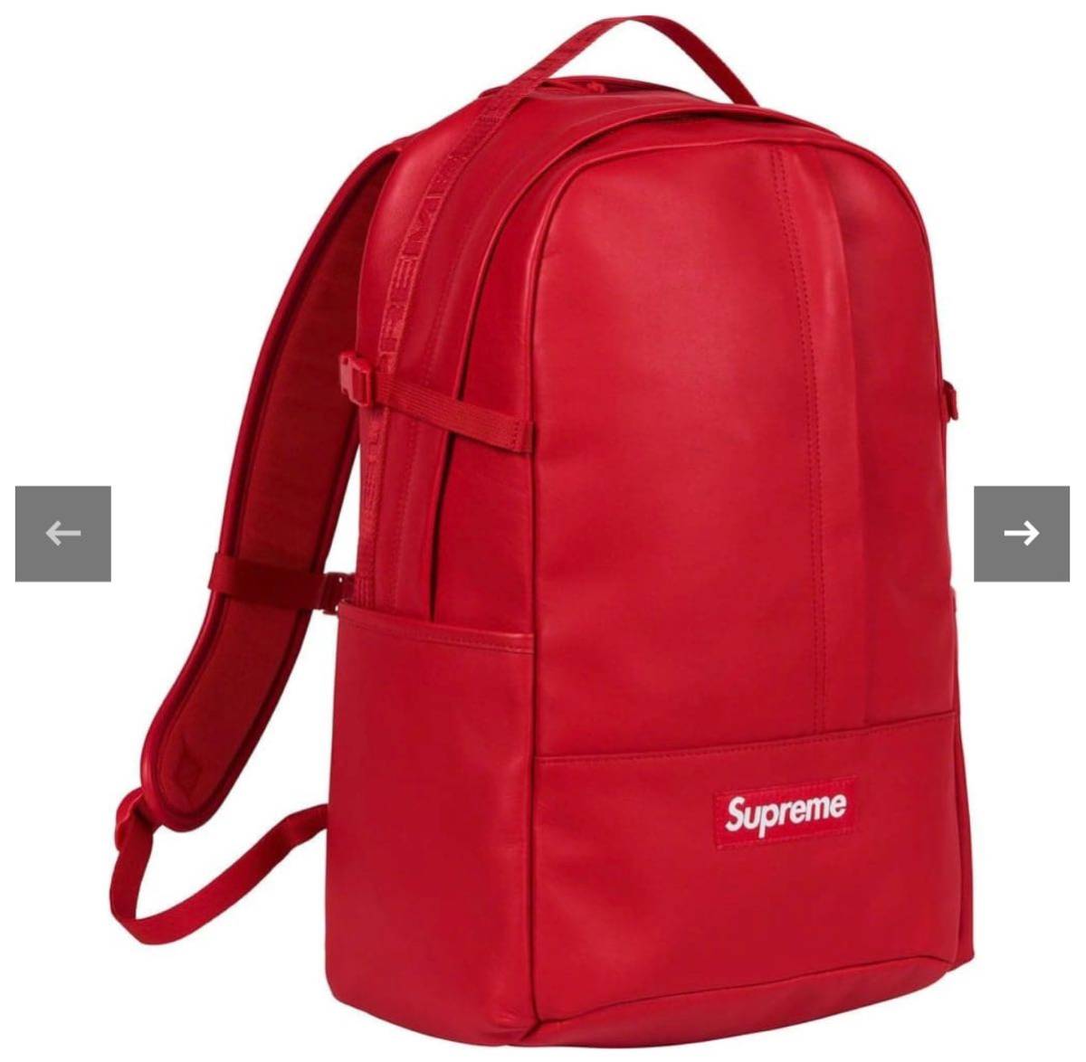 supreme Leather Backpack 22L (レザーバックパック）Red_画像3