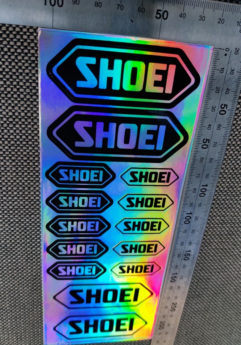 Bike & Helmet Laser Rainbow Sticker□レーザー“ホログラム”Bike反射ステッカー○シートサイズ：220×85㎜/#SHOEI●RS087×1枚：679円_画像2