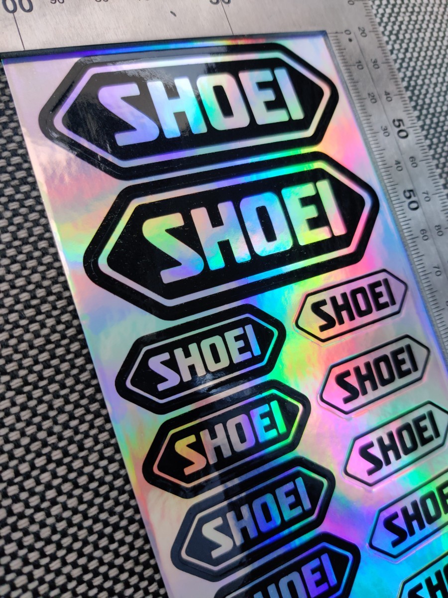 Motorcycle & Helmet Laser Rainbow Sticker□レーザー“ホログラム”反射バイクステッカー/#SHOEI●RS087×2枚セット：送料込み1199円_画像4