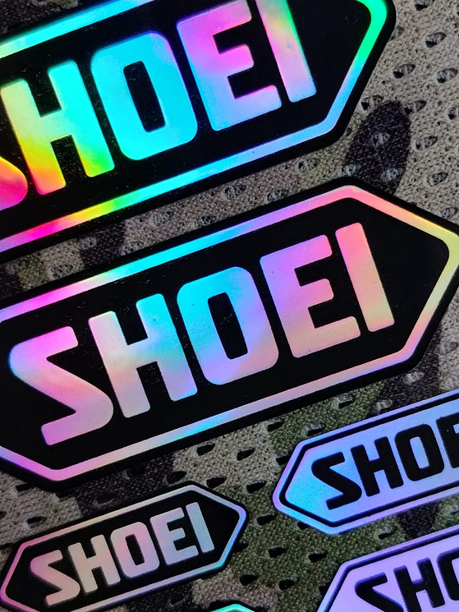 Motorcycle & Helmet Laser Rainbow Sticker□レーザー“ホログラム”反射バイクステッカー/#SHOEI●RS087×2枚セット：送料込み1199円_画像7