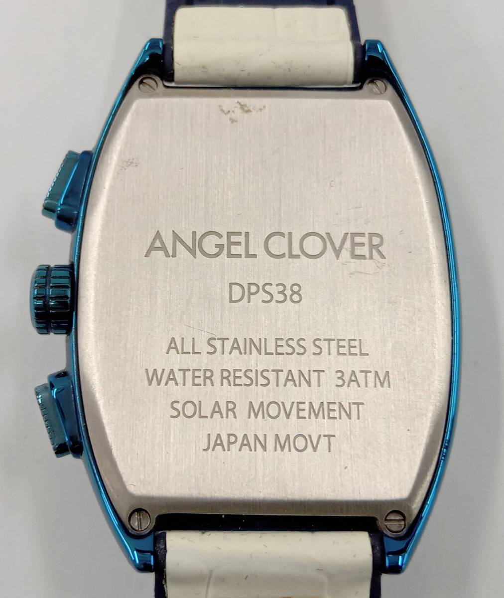 ジャンク 不動品 ANGEL CLOVER DPS38 メンズ腕時計 ソーラー クロノグラフ 二次電池劣化_画像2