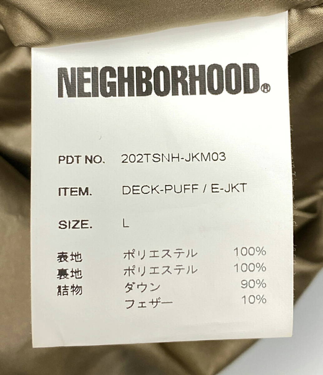 NEIGHBORHOOD DECK PUFF E-JKT ダウンジャケット L ベージュ 202TSNH-JKM03 ネイバーフッド 店舗受取可_画像5