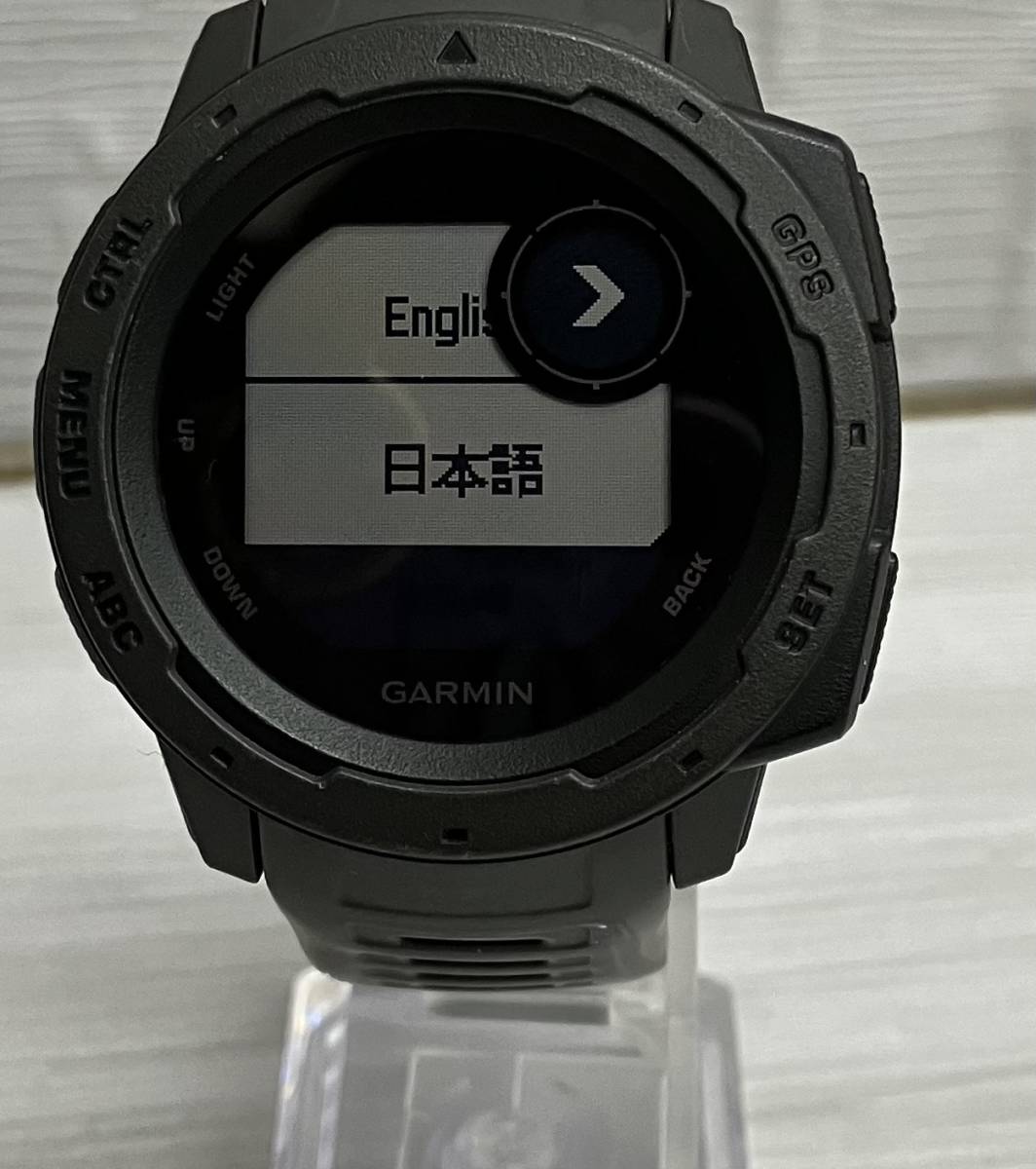 GARMIN Instinct Garmin men's lady's wristwatch Graphite black Impact-proof .GPS outdoor watch sport Appli built-in box manual equipped 