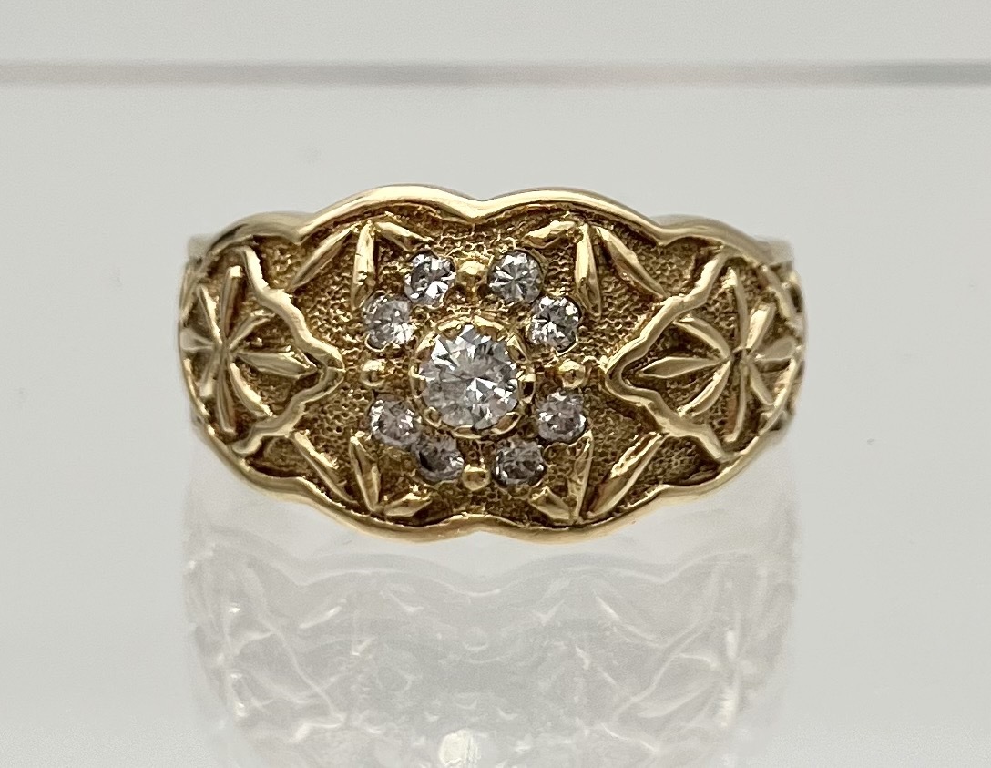 K18 ダイヤ0.27ct 11.5号 6.1g ゴールド ダイヤモンド リング 指輪 品物のみ