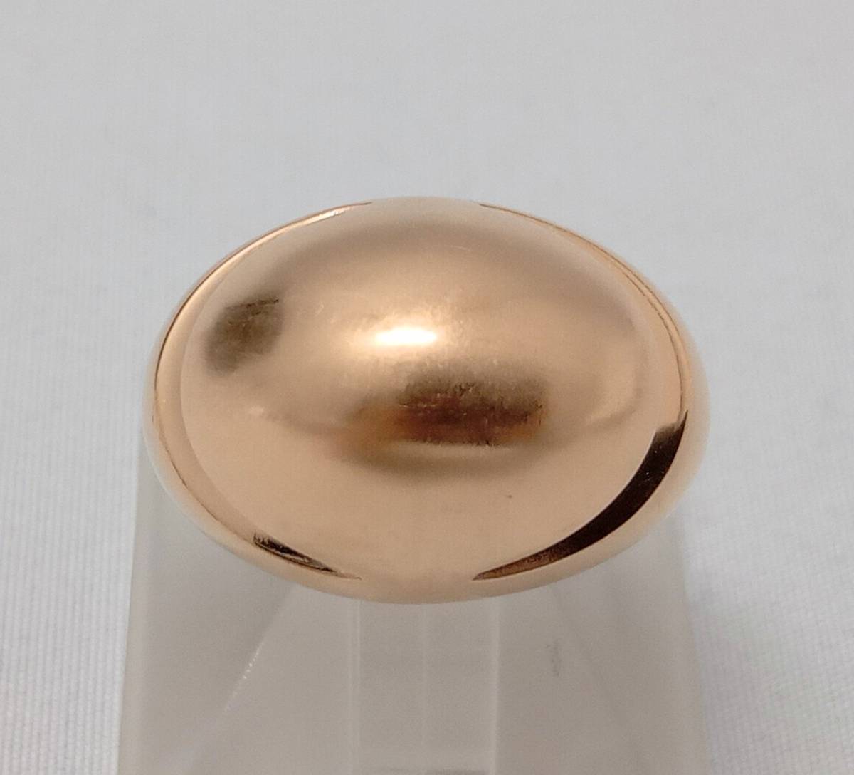 印象のデザイン ブルガリ BVLGARI K18 カボションリング 9.3g 7号 リング イエローゴールド