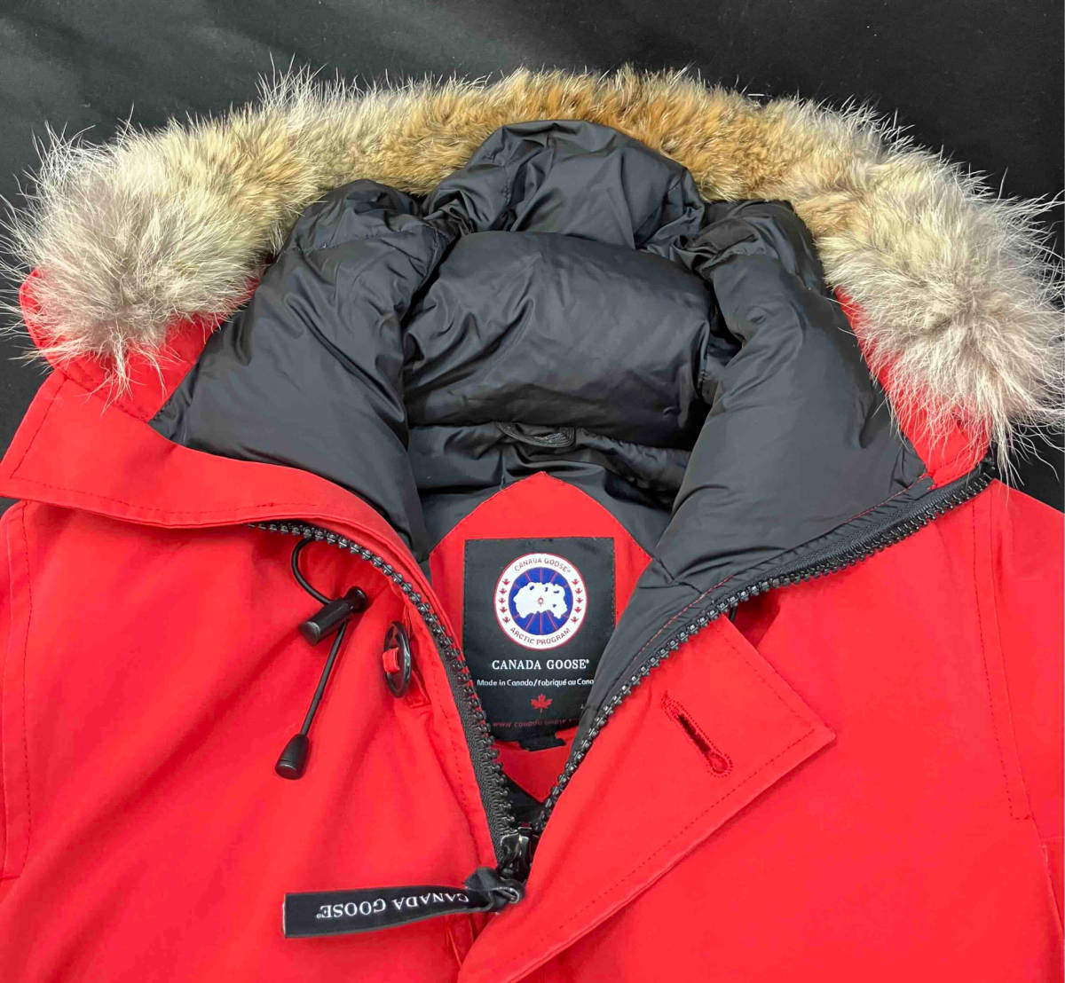 CANADA GOOSE Canada Goose Rav Rado ru down jacket red red M 7958JM R hood fur 