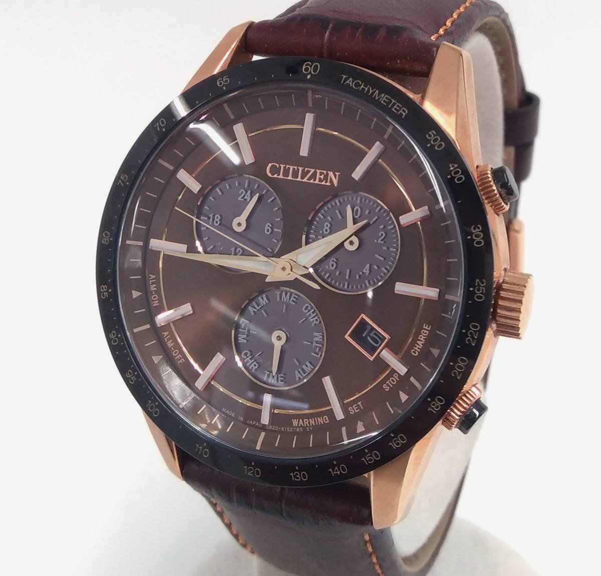 ジャンク 不動品 CITIZEN シチズン シチズンコレクション ライトインブラック 2017 BL5496-53E 電波ソーラー 腕時計 メンズ_画像1