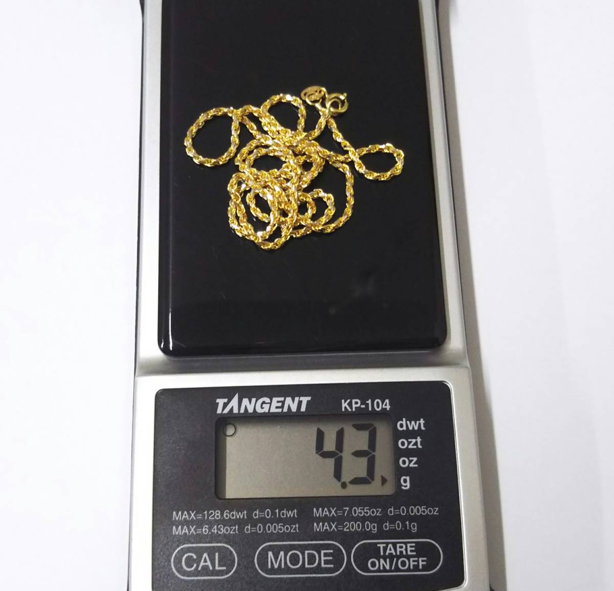 [ чистка settled ]K18 полная масса примерно 4.3g примерно 41cm кручение дизайн Gold колье 