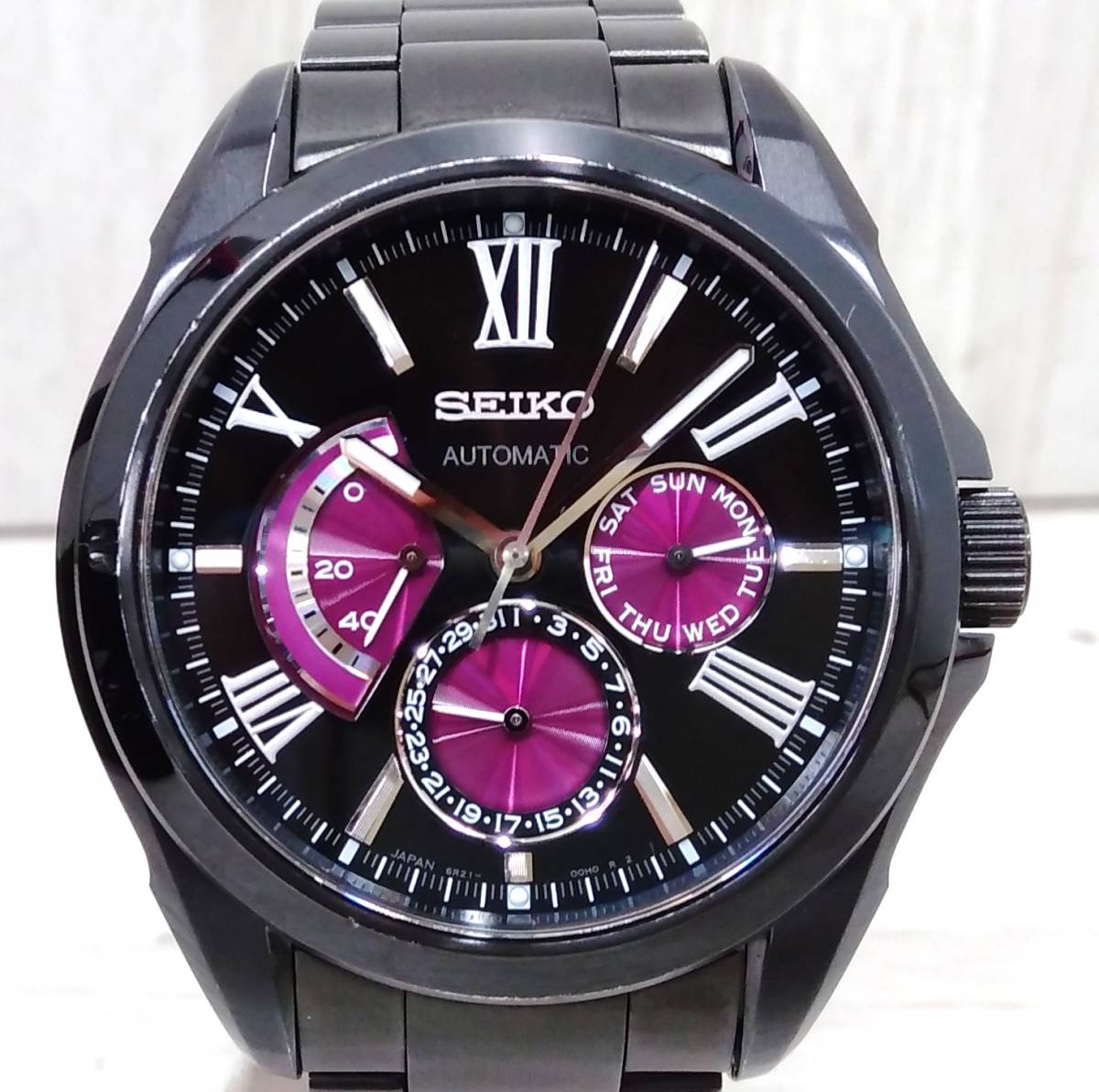 SEIKO セイコー ブライツ 6R21-00H0／24*** パープルインダイアル 自動巻き 腕時計【2023/10・OH済】_画像1