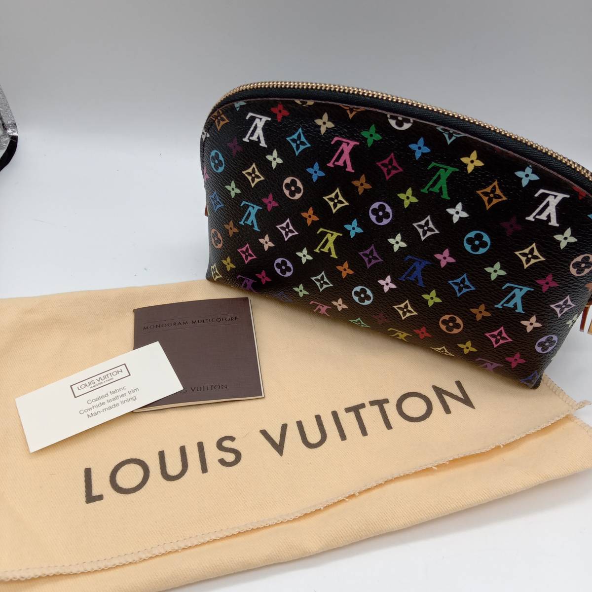 LOUIS VUITTON ルイ・ヴィトン マルチカラー ブラック ポーチ_画像9