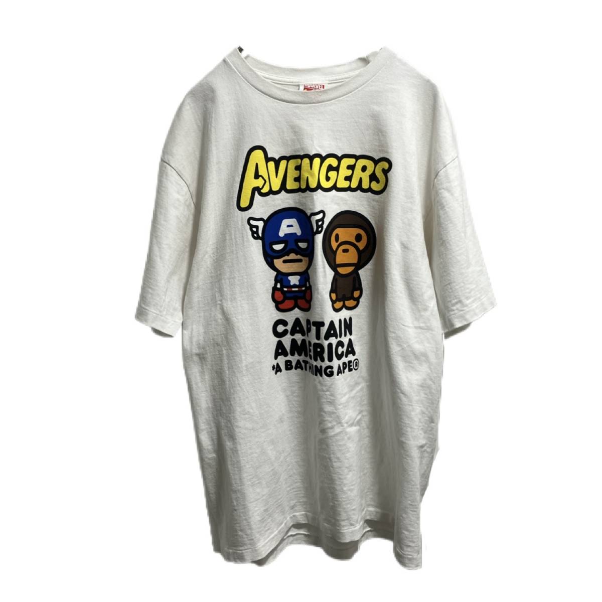 A BATHING APE marvel tee アベンジャーズ Tシャツ　XLサイズ　アベイジングエイプ 店舗受取可