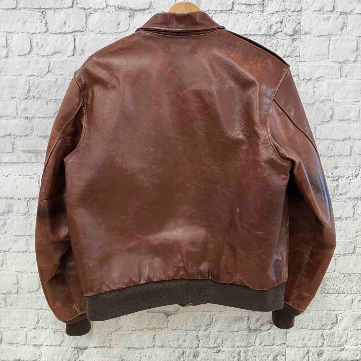 U.S.FLIGHT JACKETS LTD TYPE-A2 FLIGHT JACKET HORSEHIDE A2 フライトジャケット ホースハイド レザー AC-28557 サイズ42_画像2