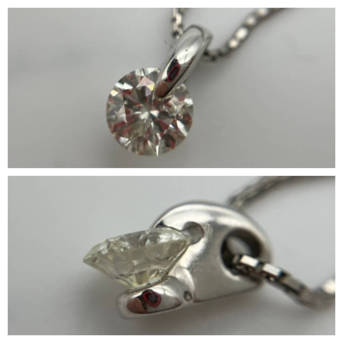 Pt900 Pt850 ダイヤ 0.36ct 40㎝ 2.7g ネックレス プラチナ ダイヤモンド_画像8