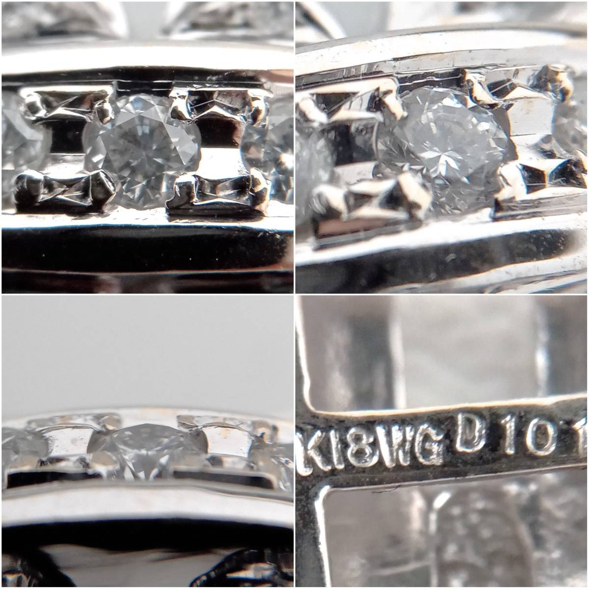 K18WG／ダイヤ付デザインネックレス／ダイヤ1.01ct／42cm／58.2gの画像5
