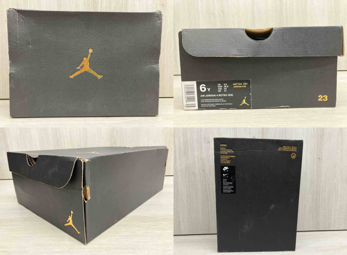 NIKE ナイキ 24cm AIR JORDAN 4 RETORO （GS）487724-661 箱有り_画像2