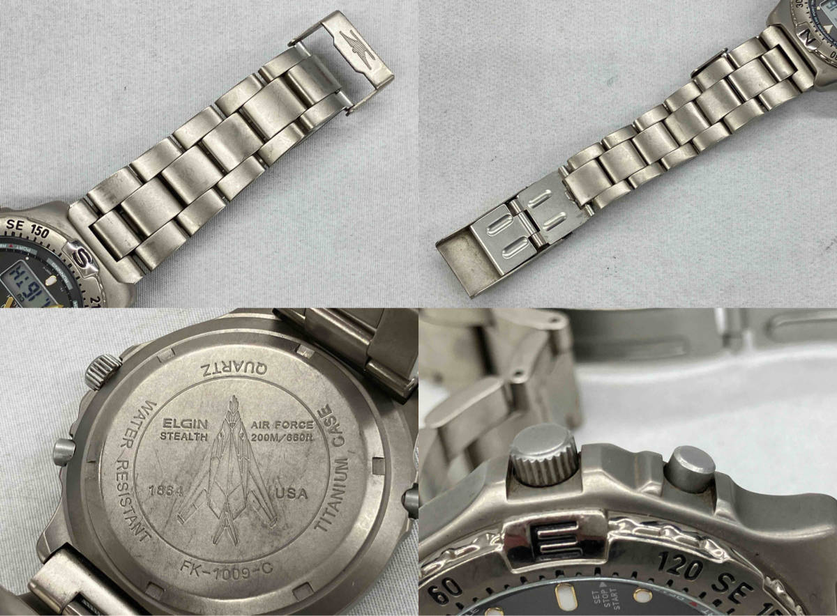 ジャンク ELGIN エルジン FK-1009-C 腕時計 デジタル液晶不良_画像5