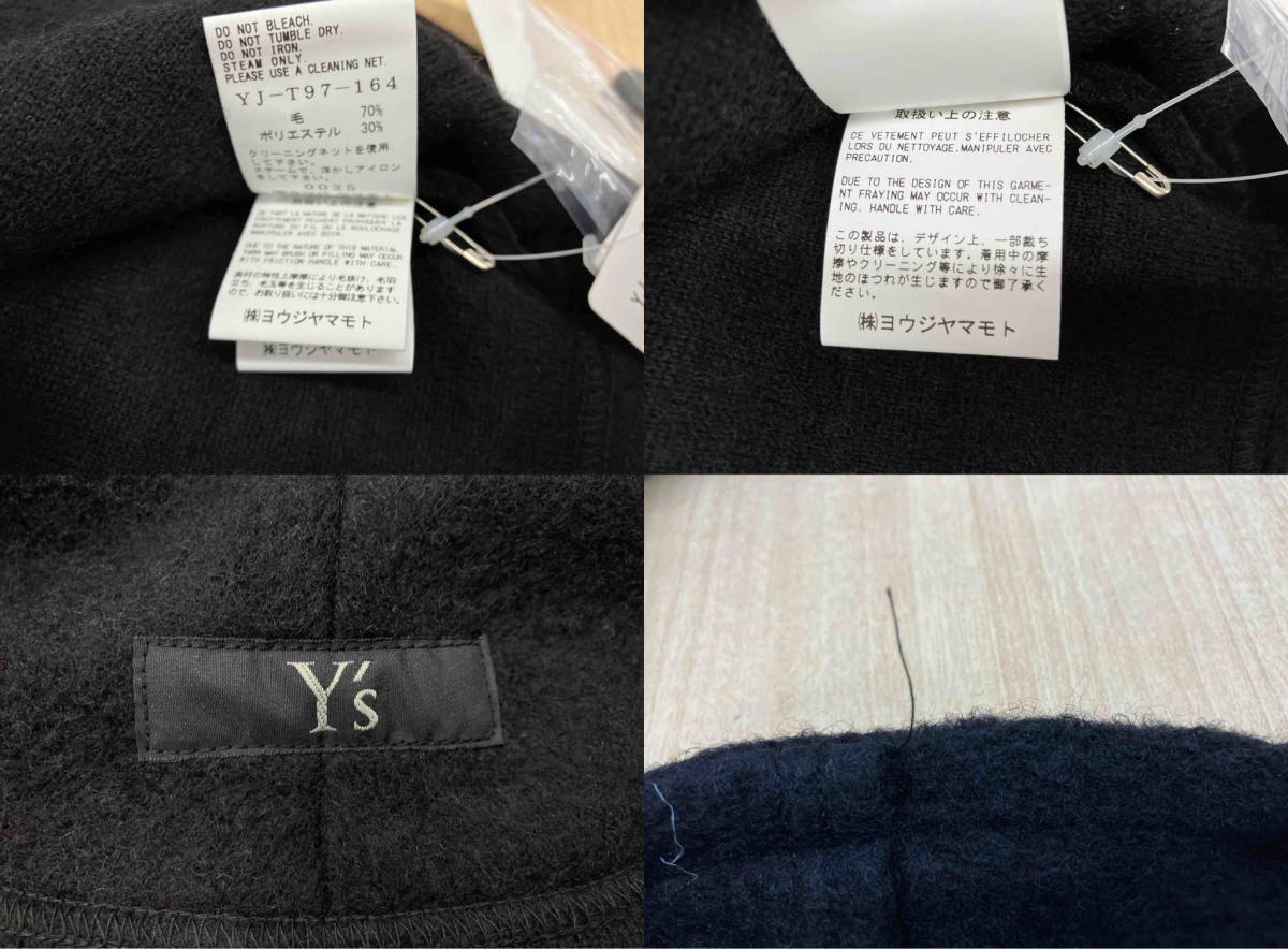 Y's SHETLAND WOOL / POLYESTER MULTI-POCKET JACKET ワイズ ウール マルチポケット ジャケット YJ-T97-164-3 サイズ2_画像9