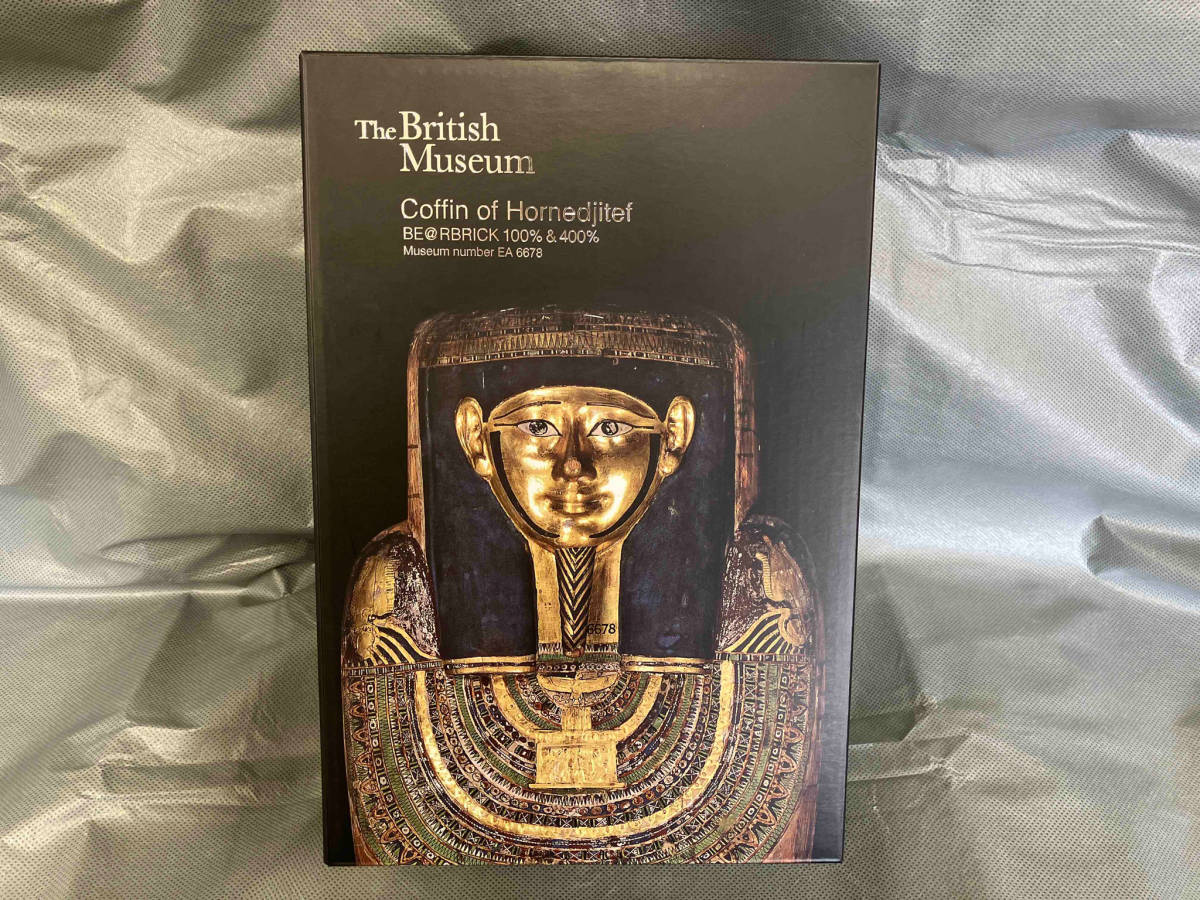 未開封品 メディコム・トイ The British Museum 「Coffin of Hornedjitef」 100%&400% BE@RBRICK BE@RBRICK/BE@RBRICK_画像1