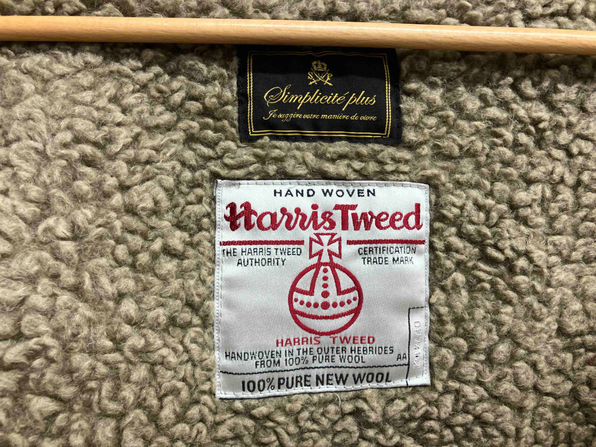 Simplicite plus HARRIS TWEED ハリスツイード／フード／14-020-730-8081-4-0 ウール フーディ_画像4