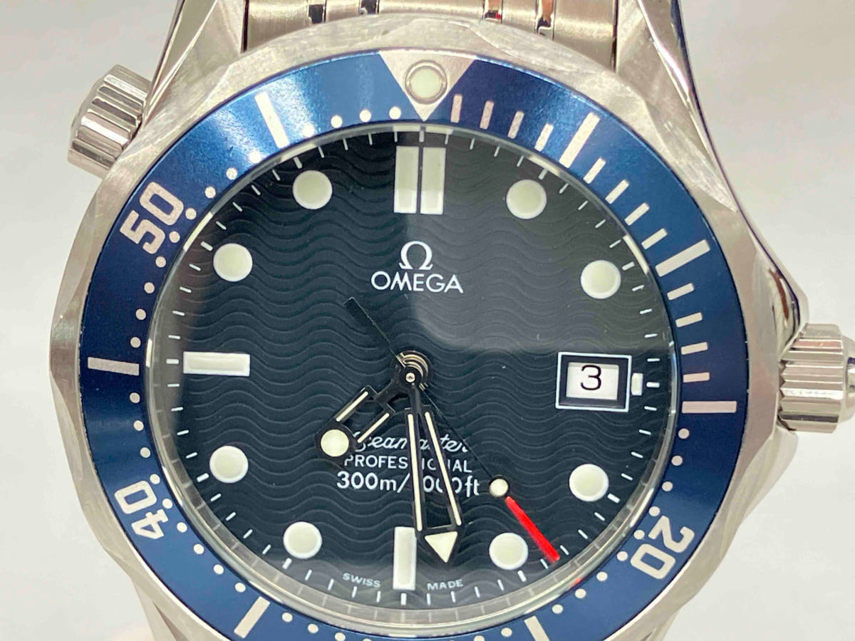 【23年10月電池交換・研磨済】OMEGA オメガ Seamaster シーマスター プロフェッショナル 2561.80.00 クォーツ シルバー 文字盤ブルー_画像1