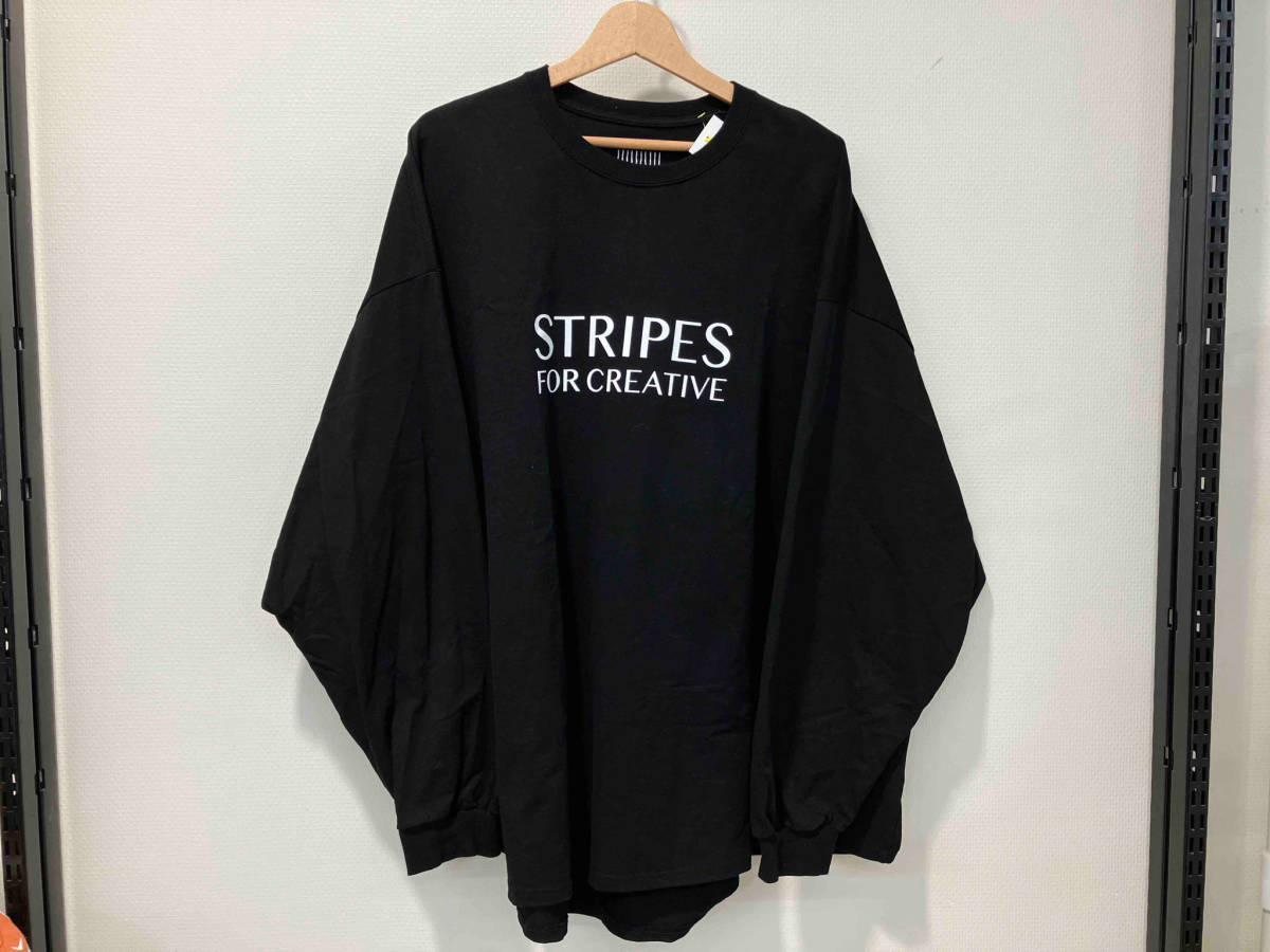 S.F.C エスエフシー 23AW ロゴプリントTシャツ XL ブラック 黒 コットン 綿 フロントプリント 日本製 デリシャス STRIPES FOR CREATIVE SFC_画像1