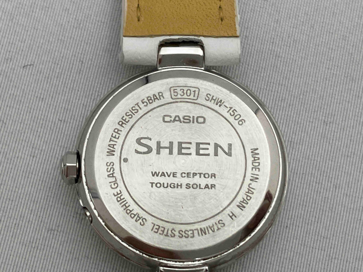 CASIO カシオ SHEEN シーン SHW-1506 電波ソーラー ベルト非純正 腕時計_画像8