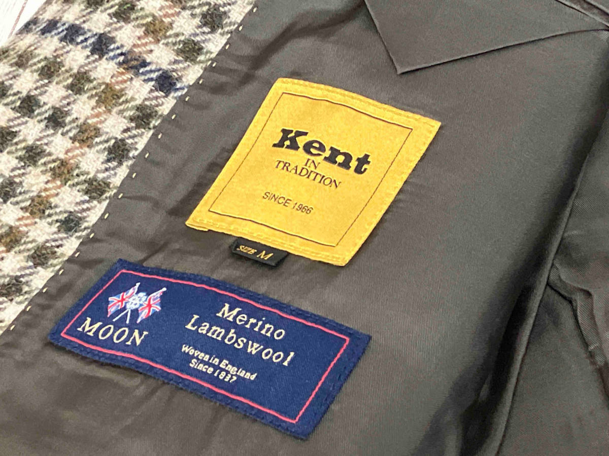 Kent IN TRADITION Merino Lambswool Check Pattern Tailored Jacket Size:M ケント チェック テーラードジャケット_画像4