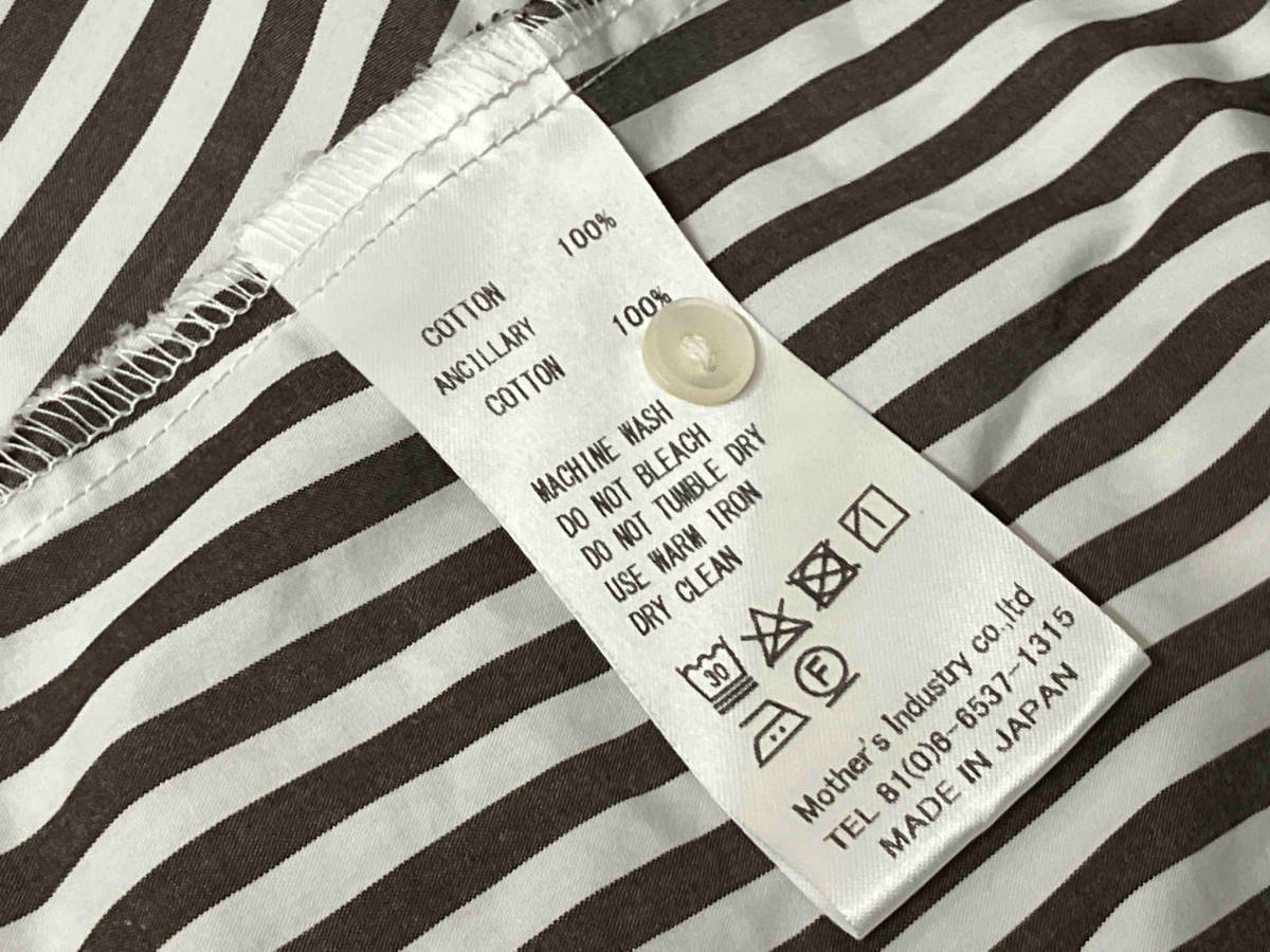mizuiro ind Strips Long Sleeve Blouse Made in Japan ミズイロインド ストライプ長袖ブラウス_画像4