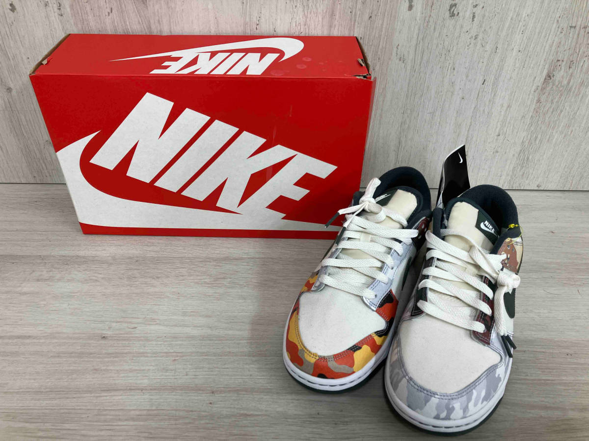 NIKE スニーカー NIKE DUNK LOW SE SAIL MULTI CAMO／DH0957-100 スニーカー_画像1