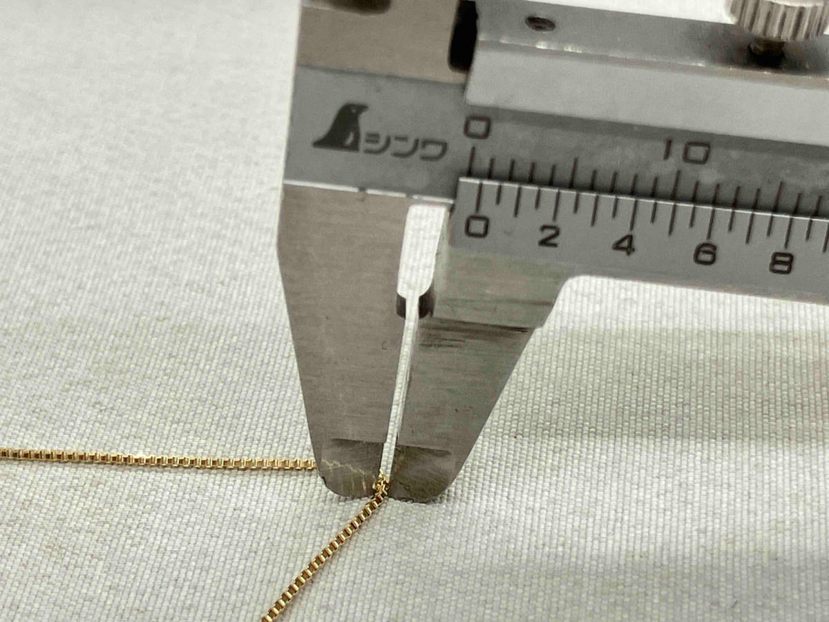 K10 ネックレス ダイヤモンド0.05ct 45cm 1.7g ゴールド_画像8