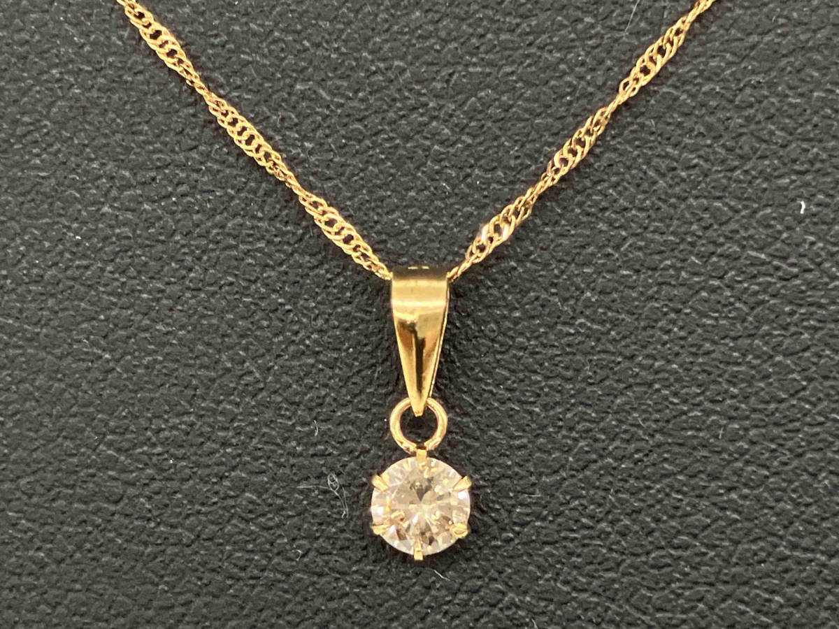 K18 ネックレス ダイヤモンド 0.2ct 42cm 1.0g ゴールド_画像1