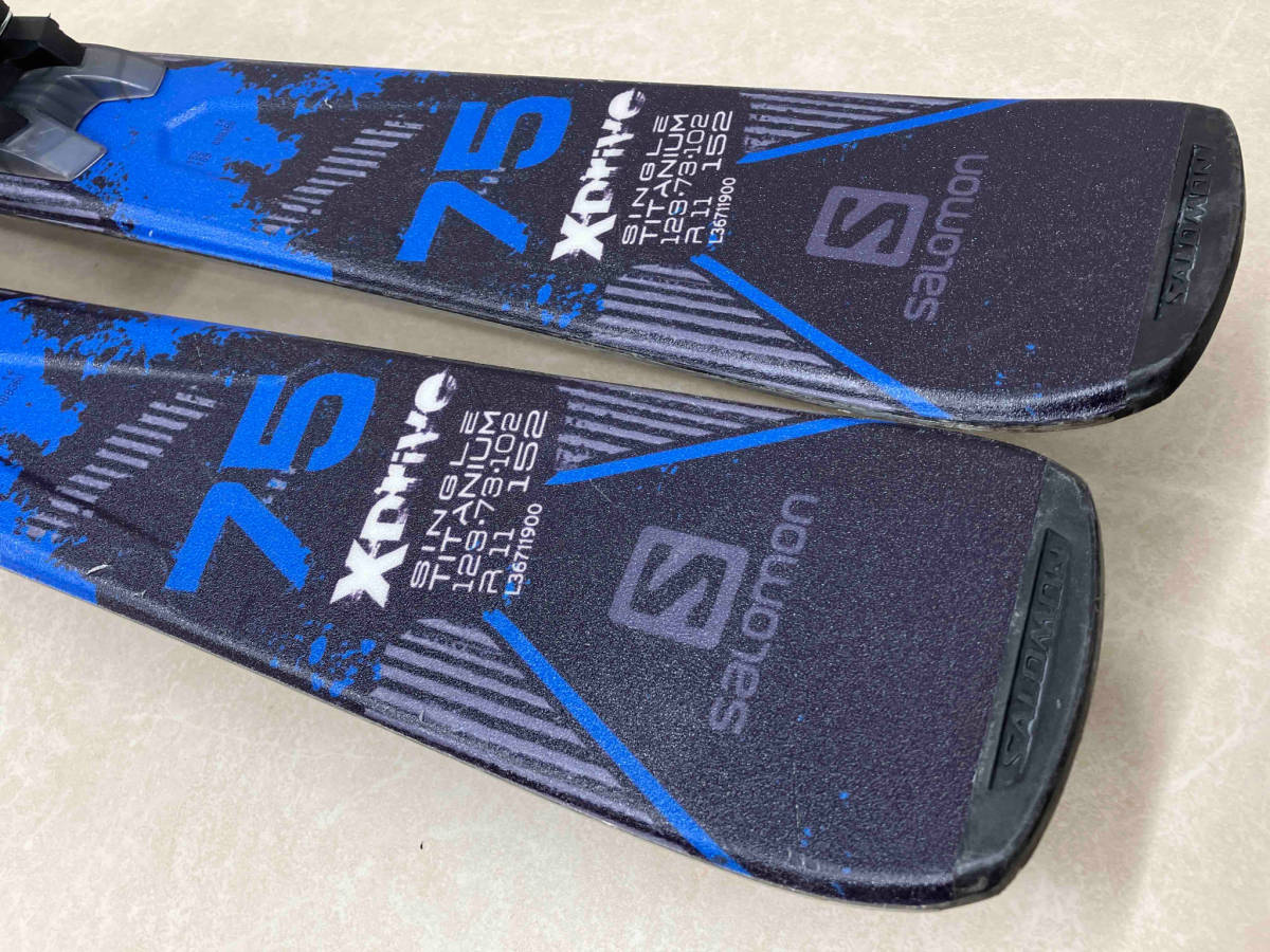 スキー板 SALOMON サロモン X-Drive 75 152cm SINGL TITANIUM 123-73-102-R11 L36711900 ブラック×ブルー_画像4
