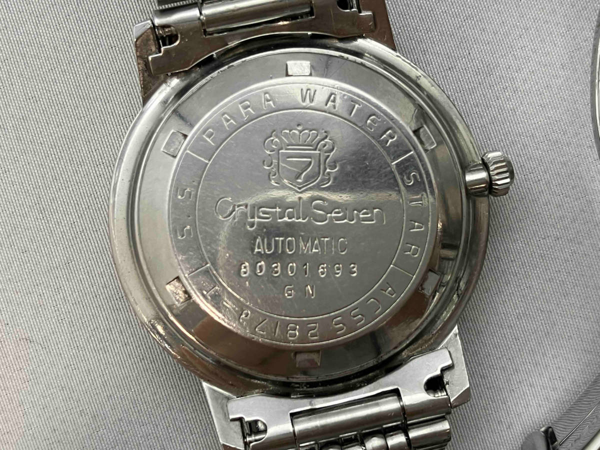 ジャンク CITIZEN CRYTSTAL SEVEN 2817a-T 23石 時計 ヴィンテージ 自動巻 カットガラス_画像5