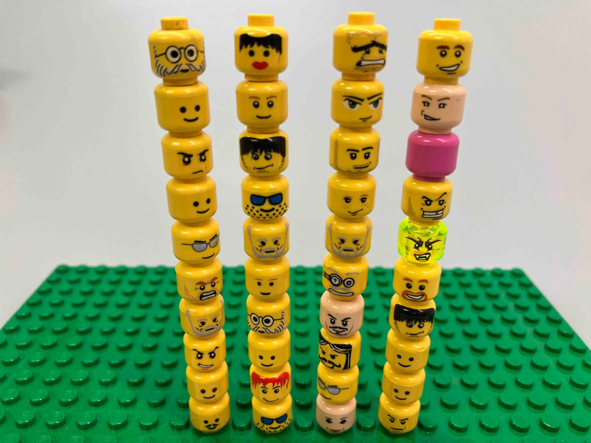 LEGO レゴ ミニフィグヘッド 頭 顔 パーツのみ 大量 100個 LEGO レゴ ミニフィグヘッド 頭 顔 パーツのみ 大量 100個