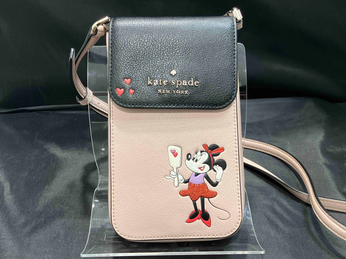 【即決】Kate spade Disney コラボ ショルダー WR00015 ミニーマウス ピンク ブラック ケイトスペード ディズニー