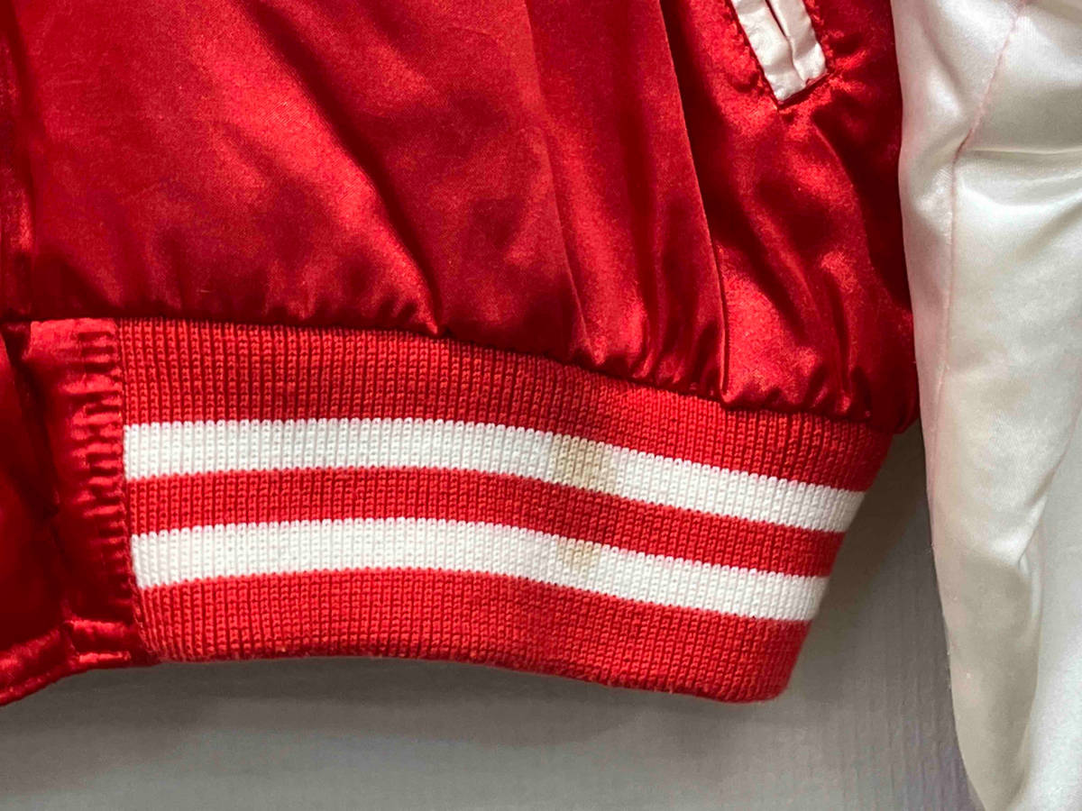 Greeman グリーマン スカジャン スーベニアジャケット ブルゾン F レッド 赤 ナイロン 鷹 龍 ジャパン 袖刺繍 キルティング 中綿 メンズの画像7