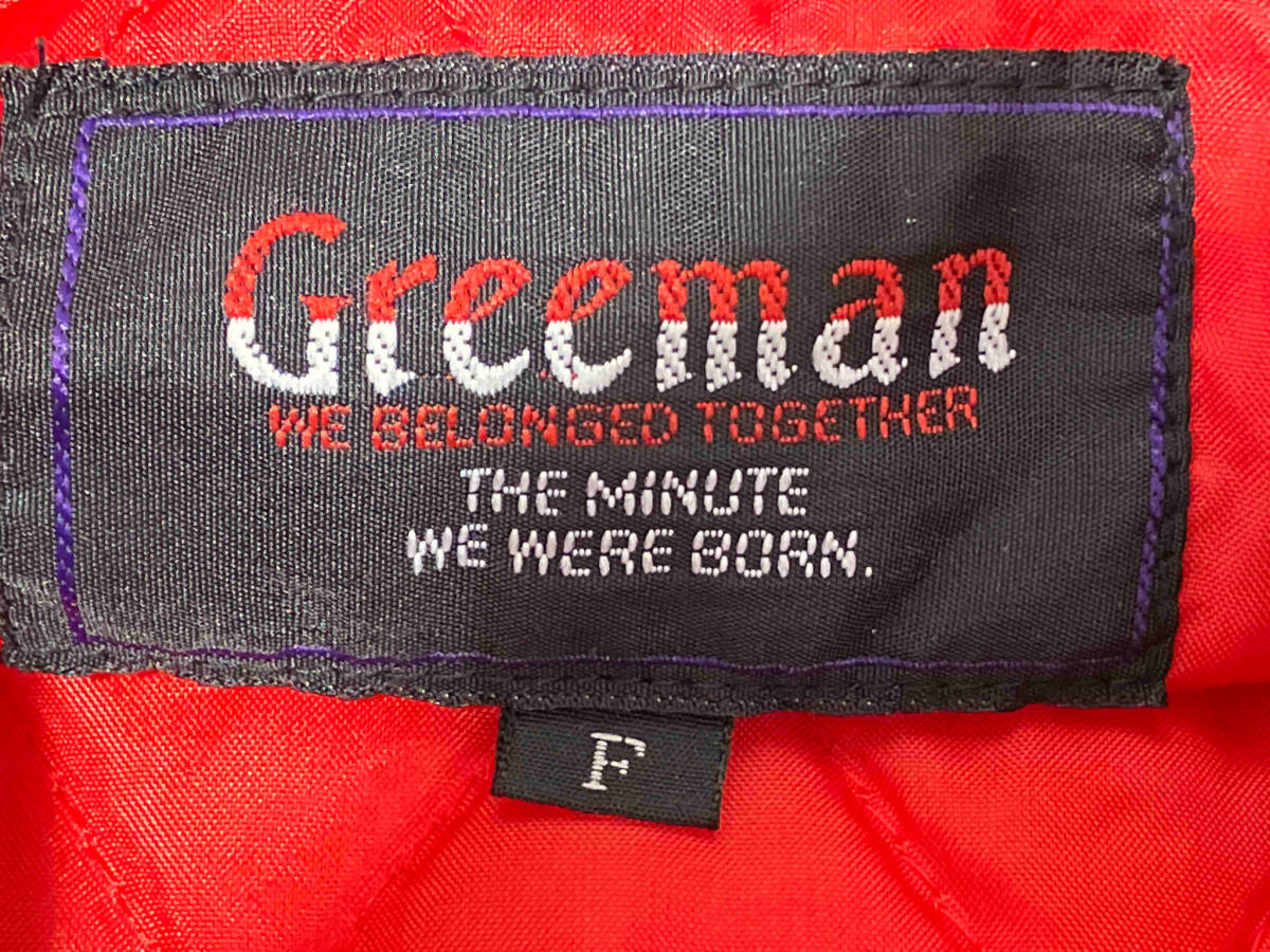 Greeman グリーマン スカジャン スーベニアジャケット ブルゾン F レッド 赤 ナイロン 鷹 龍 ジャパン 袖刺繍 キルティング 中綿 メンズの画像4