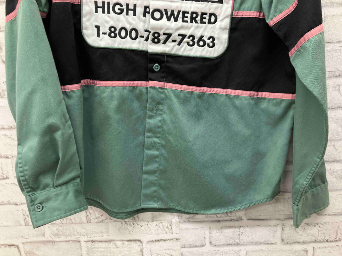 SUPREME シュプリーム HIGH POWERED WORK SHIRT ハイパワー ワーク シャツ ワッペン19AW グリーン Mサイズの画像4