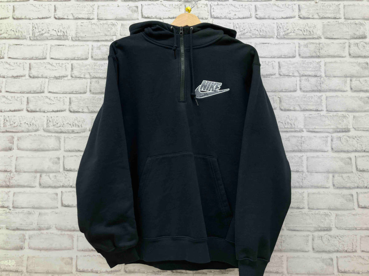 Supreme シュプリーム NIKE ナイキ パーカー フーディ ハーフジップ 2021SS Half Zip Hooded Sweatshirt DB2842-010 Sサイズ ブラック 系