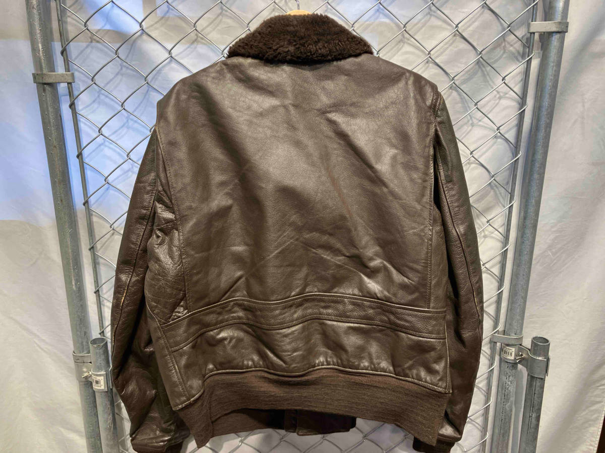 60s U.S.NAVY G-1 FLIGHT JACKET BROWN フライトジャケット ブラウン サイズ48 店舗受取可_画像2