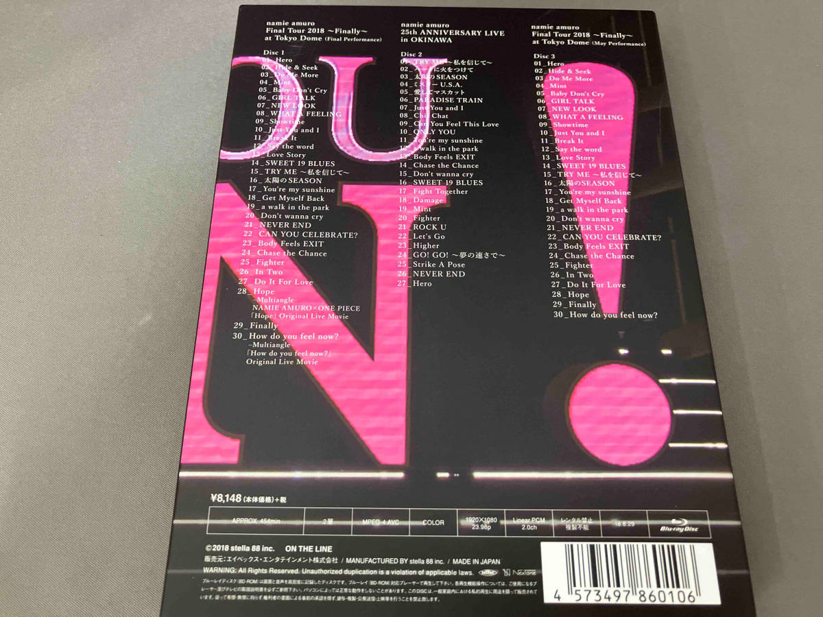 namie amuro Final Tour 2018 ~Finally~(東京ドーム最終公演+25周年沖縄ライブ+5月東京ドーム公演)(初回生産限定版)(Blu-ray Disc)_画像3