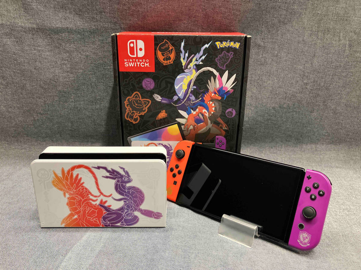 Nintendo Switch ニンテンドースイッチ 有機ELモデル ポケットモンスター スカーレット・バイオレット エディション 本体(ゆ17-06-08)_画像1