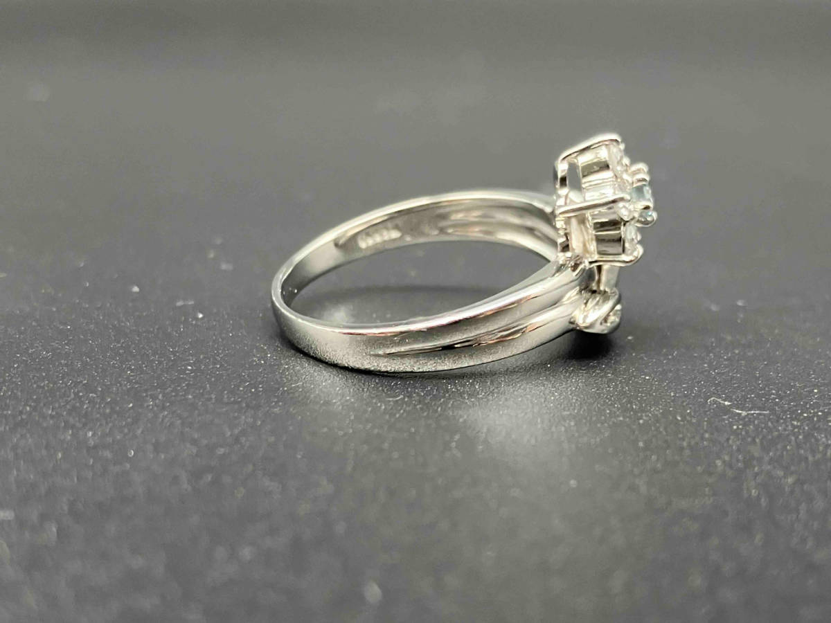 Pt900 ダイヤモンド0.41ct 17号 7.2g フラワー 指輪 リング プラチナ 店舗受取可の画像4