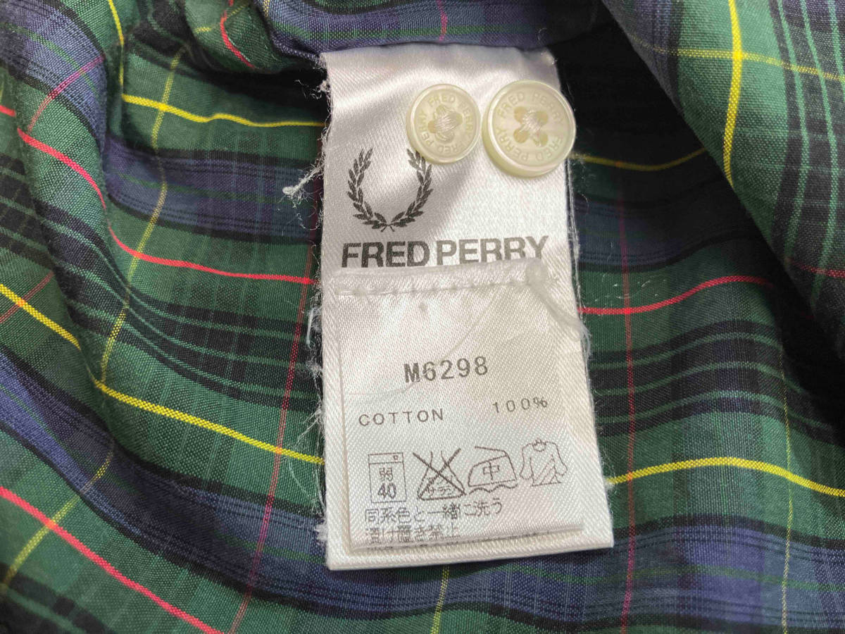 FRED PERRY フレッドペリー チェック柄 長袖シャツ サイズS_画像5