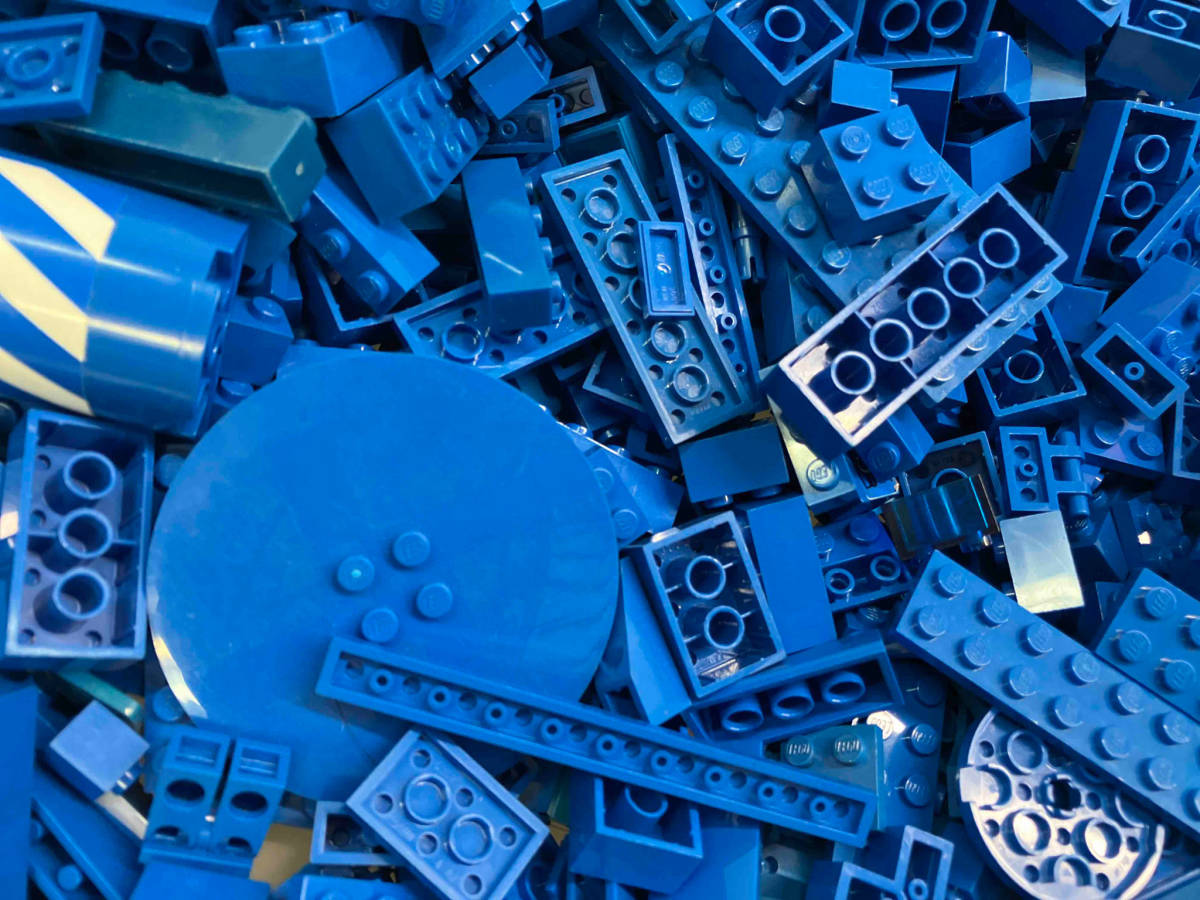 LEGO 色分けブロック バラ 【青色/ブルー】4kg以上 大量まとめ売り パーツ プレート 基本ブロック 特殊ブロック 部品取り_画像9